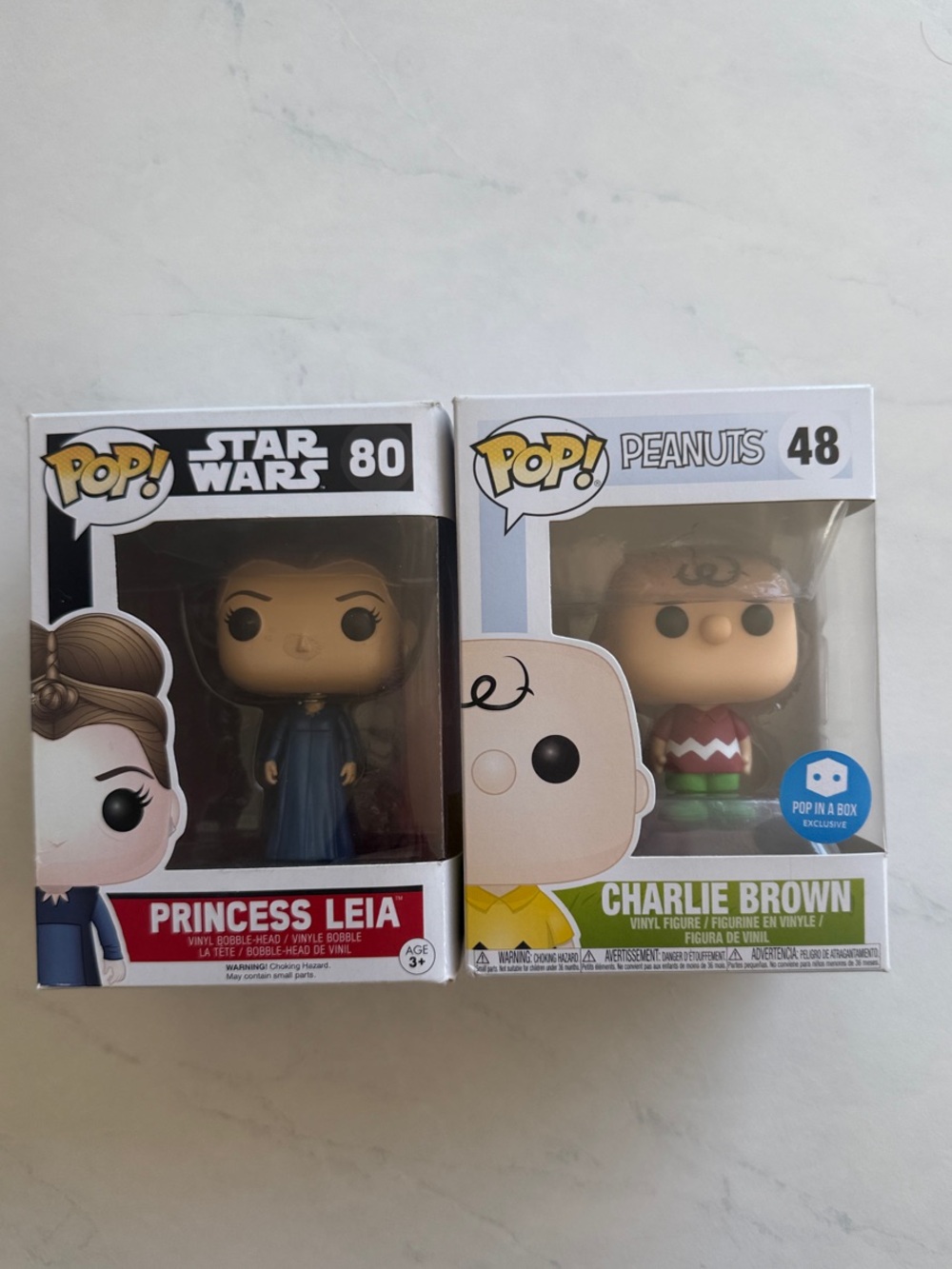 Funko Pop Lot Vaulted Charlie Brown 48 Exclusive Star Wars Princess Leia 80
